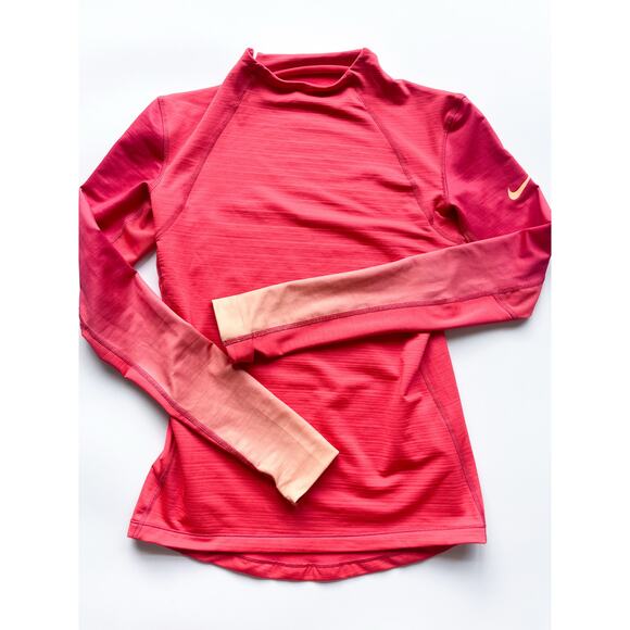 Women's Nike Pro Hyper Warm Mock Neck Long Sleeve Activewear Top Size Medium - Picture 1 of 6